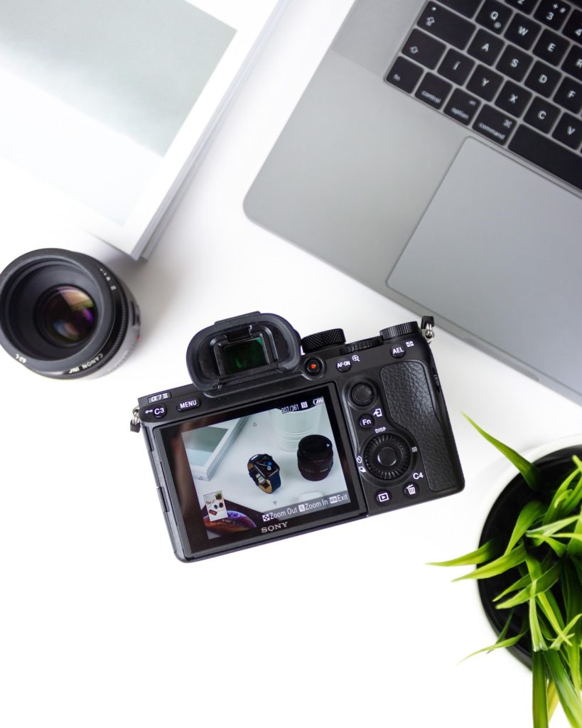 A Camera With A Macbook Pro